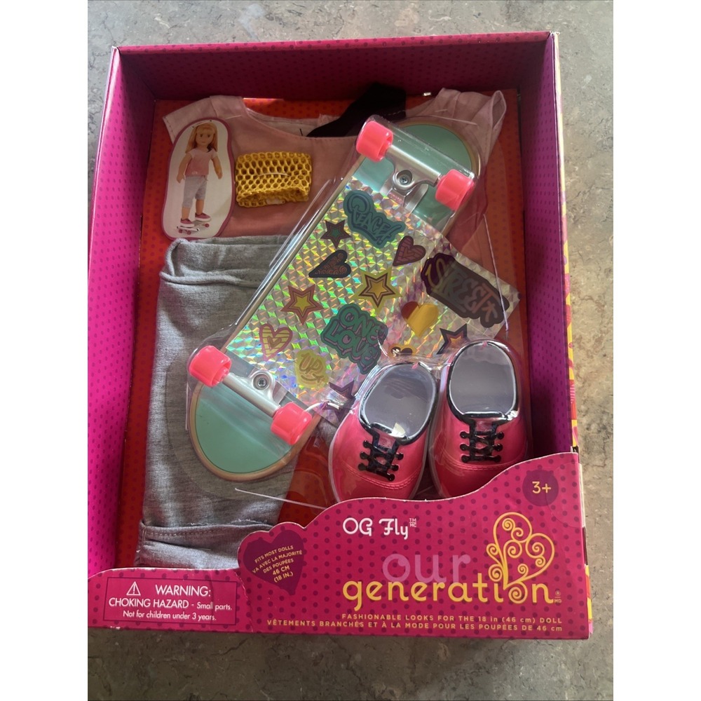 Our Generation Urban Skateboard Outfit for 18 In Dolls -